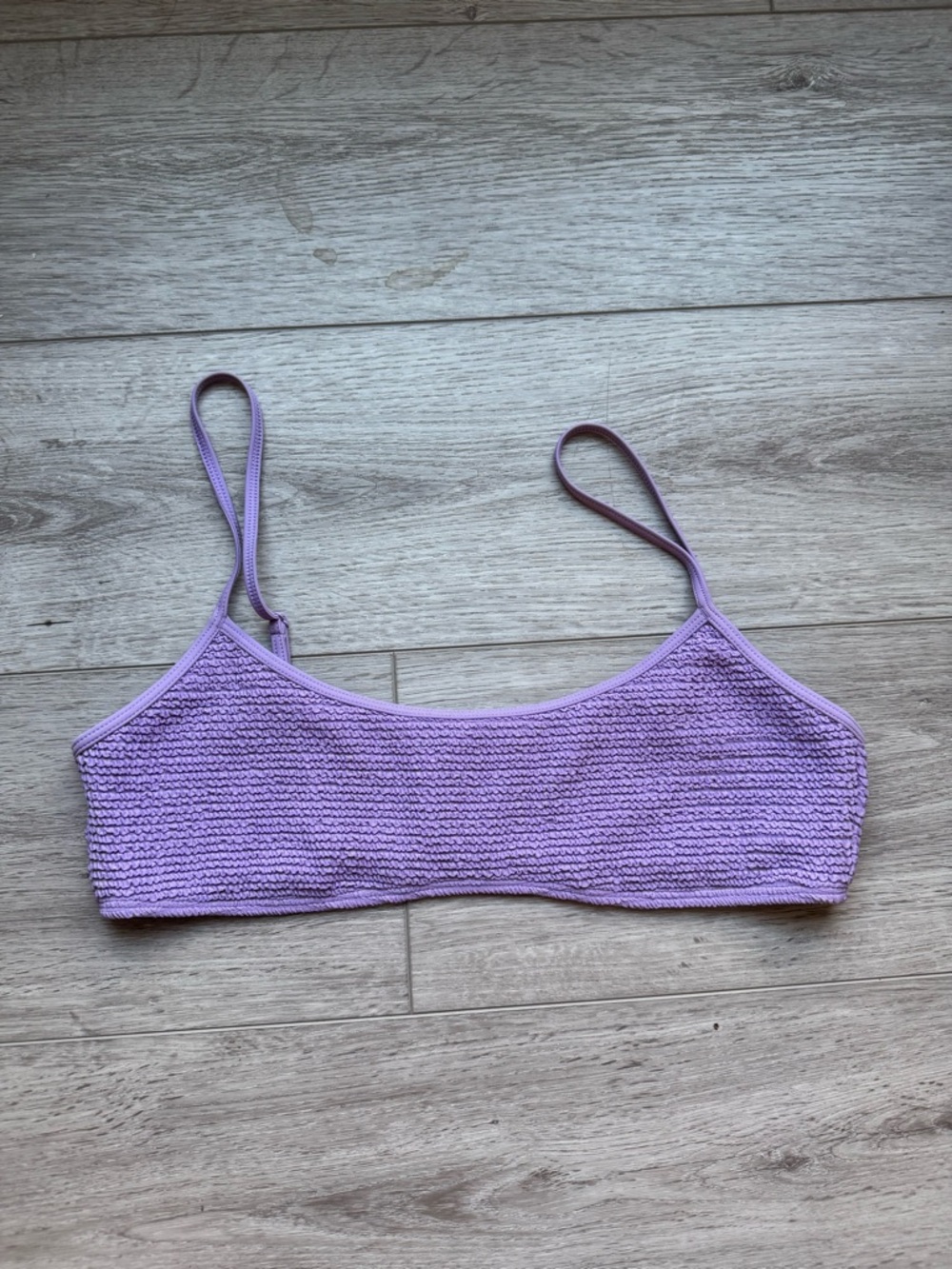 Pacsun LA Hearts Lavender Ribbed Bikini Top